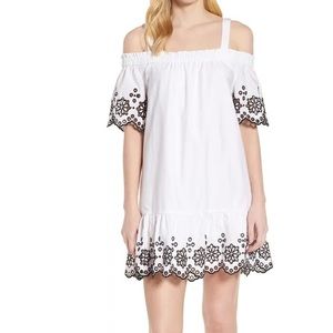 VINEYARD VINES Off The Shoulder Eyelet Dress